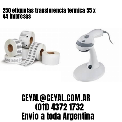 250 etiquetas transferencia termica 55 x 44 impresas