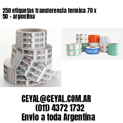 250 etiquetas transferencia termica 70 x 50	– argentina