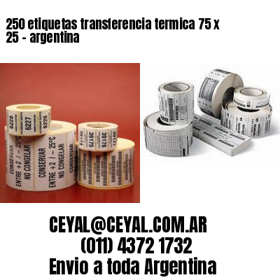 250 etiquetas transferencia termica 75 x 25	– argentina