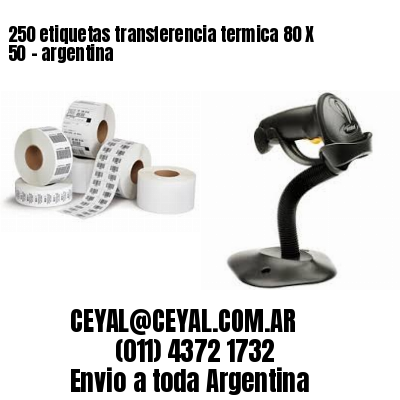 250 etiquetas transferencia termica 80 X 50	– argentina