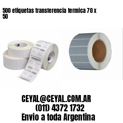 500 etiquetas transferencia termica 70 x 50