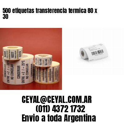 500 etiquetas transferencia termica 80 x 30