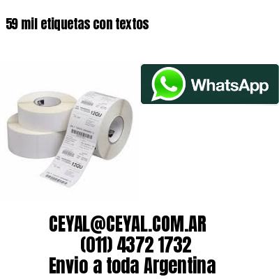 59 mil etiquetas con textos