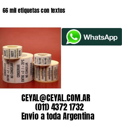 66 mil etiquetas con textos
