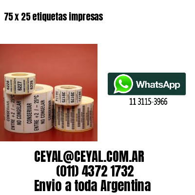 75 x 25 etiquetas impresas