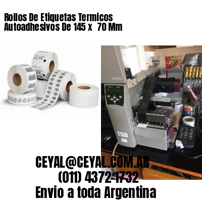 Rollos De Etiquetas Termicos Autoadhesivos De 145 x  70 Mm