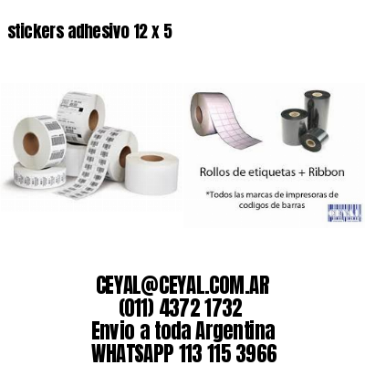 stickers adhesivo 12 x 5