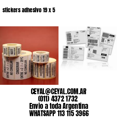 stickers adhesivo 19 x 5