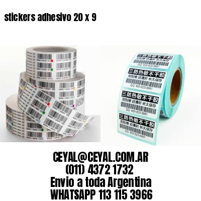 stickers adhesivo 20 x 9