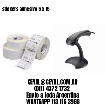 stickers adhesivo 5 x 15