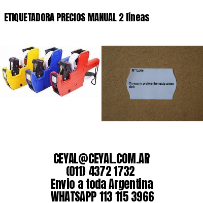 ETIQUETADORA PRECIOS MANUAL 2 líneas