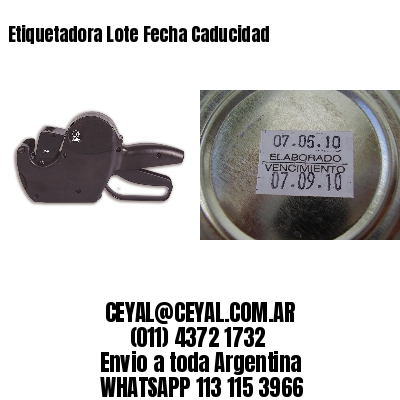 Etiquetadora Lote Fecha Caducidad