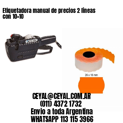 Etiquetadora manual de precios 2 líneas con 10 10