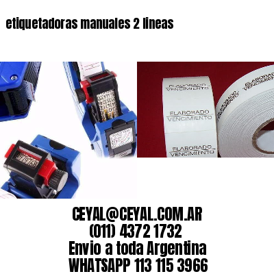 etiquetadoras manuales 2 lineas