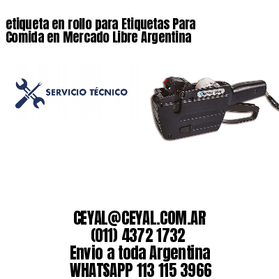 etiqueta en rollo para Etiquetas Para Comida en Mercado Libre Argentina