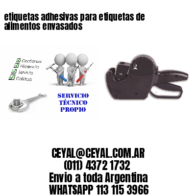 etiquetas adhesivas para etiquetas de alimentos envasados