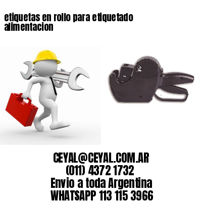 etiquetas en rollo para etiquetado alimentacion