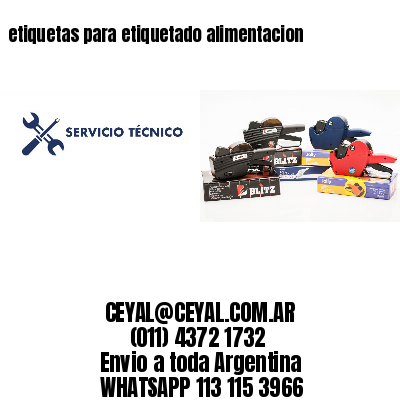 etiquetas para etiquetado alimentacion