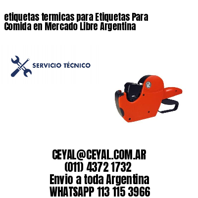 etiquetas termicas para Etiquetas Para Comida en Mercado Libre Argentina