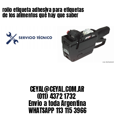 rollo etiqueta adhesiva para etiquetas de los alimentos qué hay que saber