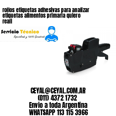 rollos etiquetas adhesivas para analizar etiquetas alimentos primaria quiero reali