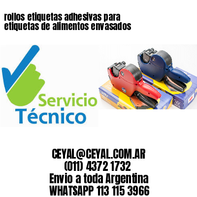 rollos etiquetas adhesivas para etiquetas de alimentos envasados