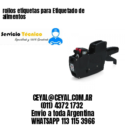 rollos etiquetas para Etiquetado de alimentos