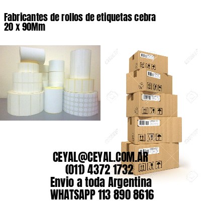 Fabricantes de rollos de etiquetas cebra 20 x 90Mm