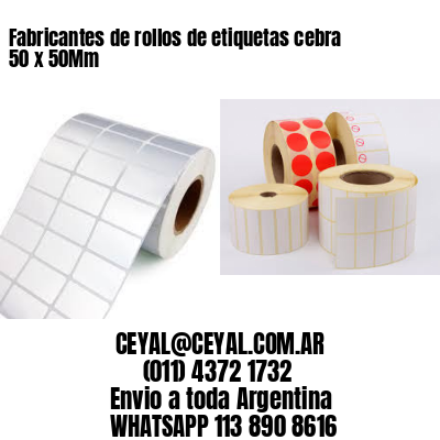 Fabricantes de rollos de etiquetas cebra 50 x 50Mm