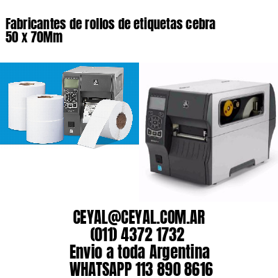 Fabricantes de rollos de etiquetas cebra 50 x 70Mm