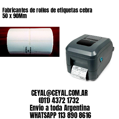 Fabricantes de rollos de etiquetas cebra 50 x 90Mm