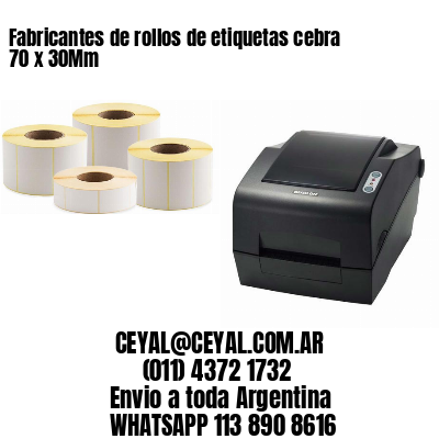 Fabricantes de rollos de etiquetas cebra 70 x 30Mm