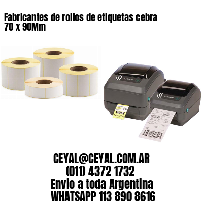 Fabricantes de rollos de etiquetas cebra 70 x 90Mm