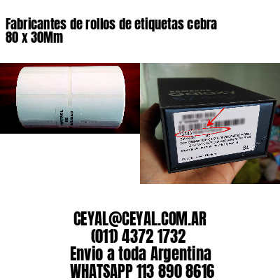 Fabricantes de rollos de etiquetas cebra 80 x 30Mm