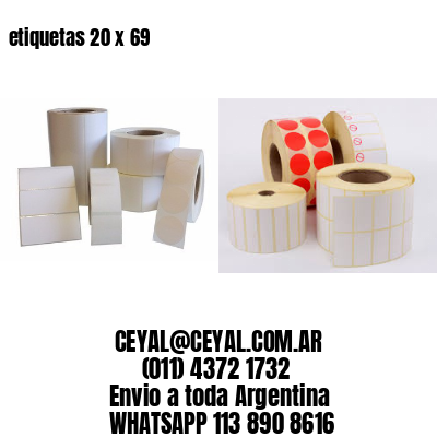 etiquetas 20 x 69