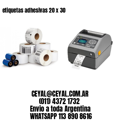 etiquetas adhesivas 20 x 30