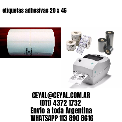 etiquetas adhesivas 20 x 46