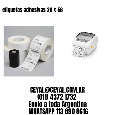 etiquetas adhesivas 20 x 56