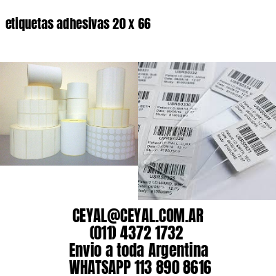 etiquetas adhesivas 20 x 66