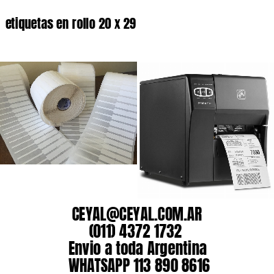 etiquetas en rollo 20 x 29