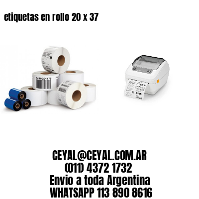 etiquetas en rollo 20 x 37