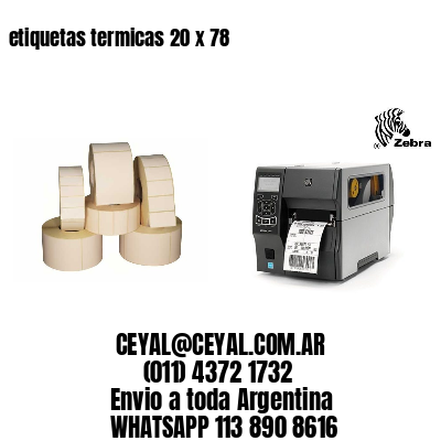 etiquetas termicas 20 x 78