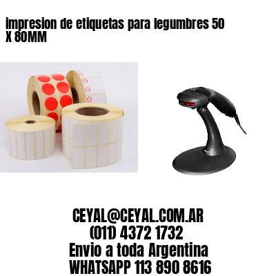 impresion de etiquetas para legumbres 50 X 80MM