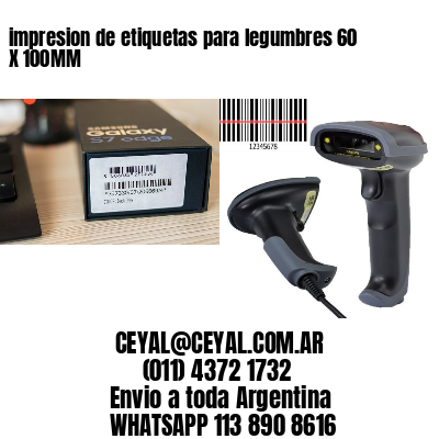 impresion de etiquetas para legumbres 60 X 100MM