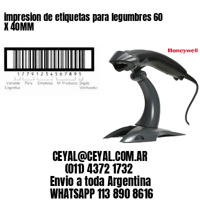 impresion de etiquetas para legumbres 60 X 40MM