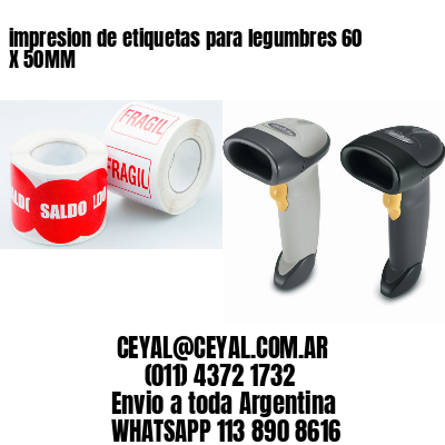 impresion de etiquetas para legumbres 60 X 50MM