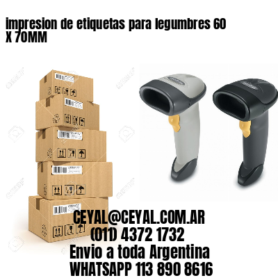 impresion de etiquetas para legumbres 60 X 70MM
