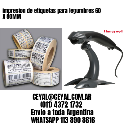 impresion de etiquetas para legumbres 60 X 80MM