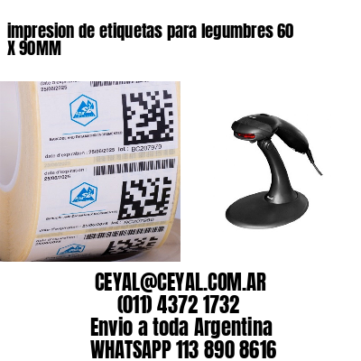 impresion de etiquetas para legumbres 60 X 90MM