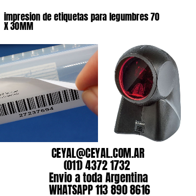 impresion de etiquetas para legumbres 70 X 30MM